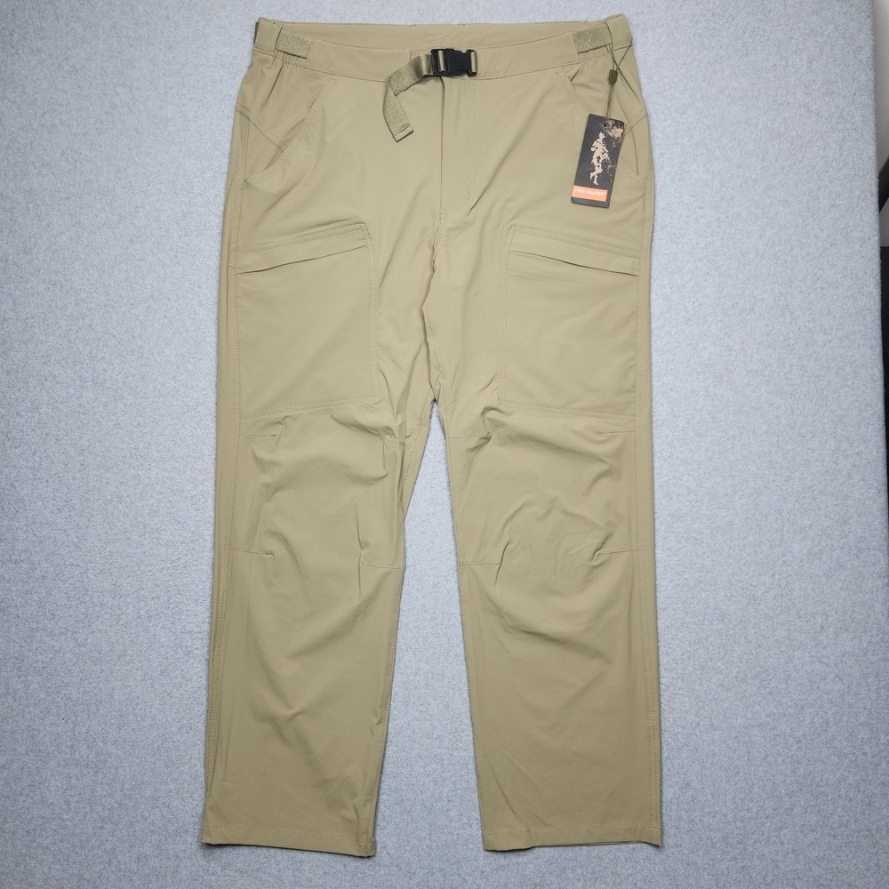 Free Soldier Pants 38x30 Tan Kahki Military Tactical‎ Hiking Cargo Belted NEW